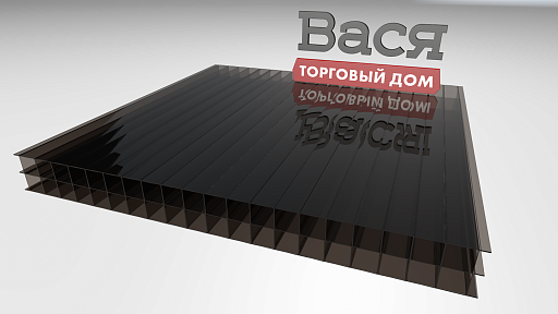 Сотовый поликарбонат GREENHOUSE 16 мм серый 6x2,1 Сотовый поликарбонат GREENHOUSE 16 мм серый