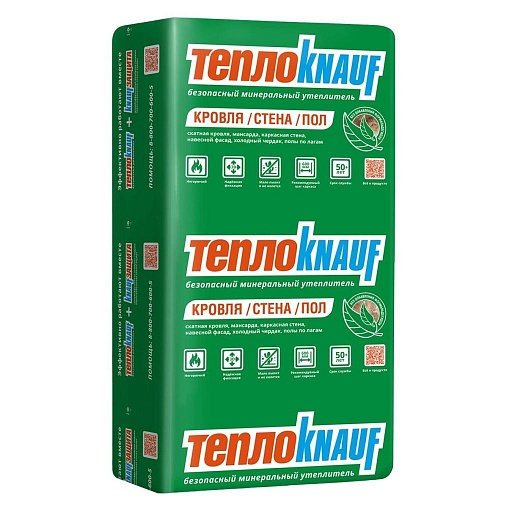 Утеплитель ТеплоКНАУФ Коттедж+ TS 036 1230x610x100 мм 6 кв. м Утеплитель ТеплоКНАУФ Коттедж+ TS 036 1230x610x100 мм 6 кв. м