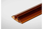 Соединительный разъемный профиль для поликарбоната 6-10 мм янтарь Соединительный разъемный профиль для поликарбоната 6-10 мм янтарь
