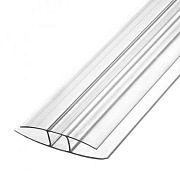 Соединительный неразъемный профиль для поликарбоната 16 мм прозрачный Соединительный неразъемный профиль для поликарбоната 16 мм прозрачный