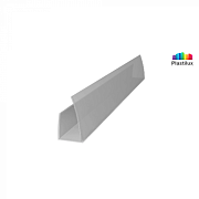 Торцевой профиль для поликарбоната 8 мм серебро Торцевой профиль для поликарбоната 8 мм серебро