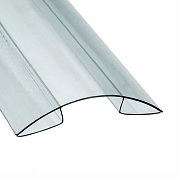 Коньковый профиль для поликарбоната 8-10 мм прозрачный Коньковый профиль для поликарбоната 8-10 мм прозрачный