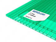 Сотовый поликарбонат BEROLUX 4 мм зелёный