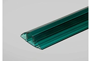 Соединительный разъемный профиль для поликарбоната 6-10 мм зелёный Соединительный разъемный профиль для поликарбоната 6-10 мм зелёный