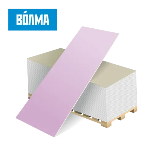 Гипсокартон ГКЛО Волма 2500x1200x12,5 мм огнестойкий