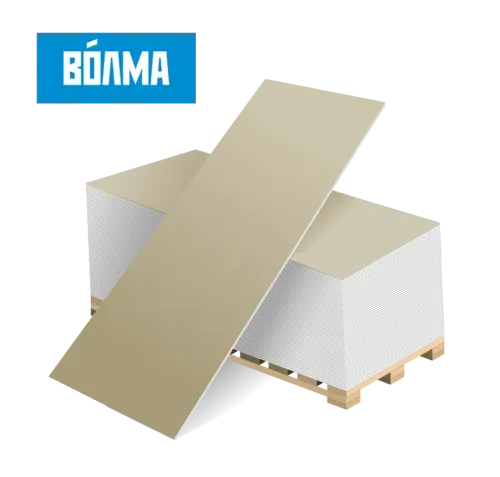 Гипсокартон ГКЛ Волма 3000x1200x12,5 мм Гипсокартон ГКЛ Волма 3000x1200x12,5 мм