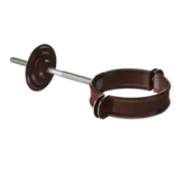 Docke STAL PREMIUM Хомут трубы (короткий саморез) D90 (Шоколад 8019) Docke STAL PREMIUM Хомут трубы (короткий саморез) D90 (Шоколад 8019)