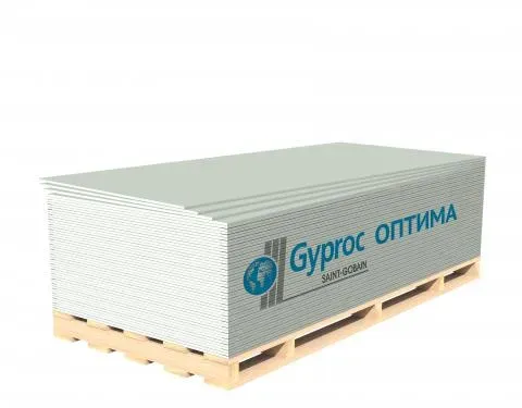 Гипсокартон ГКЛ Gyproc Оптима 2500х1200х12,5 мм Гипсокартон ГКЛ Gyproc Оптима 2500х1200х12,5 мм
