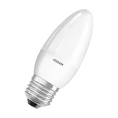 Лампа светодиодная Osram E27 2700К 7 Вт 600 Лм 170-250 В свеча В60 матовая Лампа светодиодная Osram E27 2700К 7 Вт 600 Лм 170-250 В свеча В60 матовая