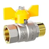 Кран шаровой газовый LD Pride 1/2 ВР(г) х 1/2 НР(ш) бабочка (LD 47.362.15)