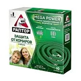 Средство для защиты от комаров без запаха спираль Раптор Mega Power (10 шт.) Средство для защиты от комаров без запаха спираль Раптор Mega Power (10 шт.)