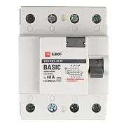 УЗО EKF Basic ВДТ-40 40А 3P+N тип AC 300 мА 4,5 кА (elcb-4-40-300e-sim) УЗО EKF Basic ВДТ-40 40А 3P+N тип AC 300 мА 4,5 кА (elcb-4-40-300e-sim)