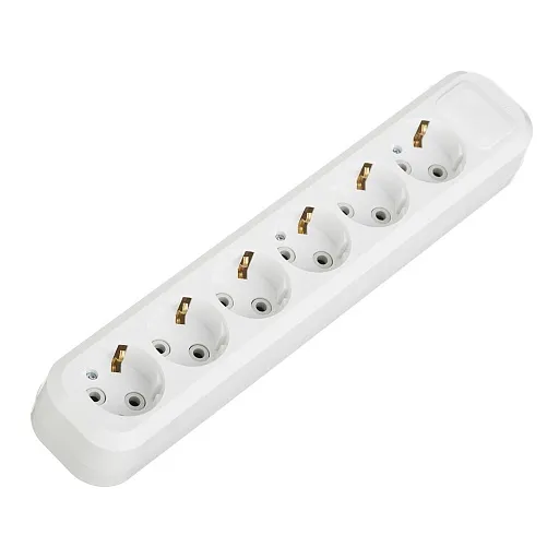 Колодка электрическая 6 розеток Makel 16 А 250 В 2,2 кВт белая (MGP181) Колодка электрическая 6 розеток Makel 16 А 250 В 2,2 кВт белая (MGP181)