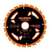 Диск пильный универсальный Hilberg Vezdehod 190х30х1,65 мм 24 зубьев (HVR190) Диск пильный универсальный Hilberg Vezdehod 190х30х1,65 мм 24 зубьев (HVR190)