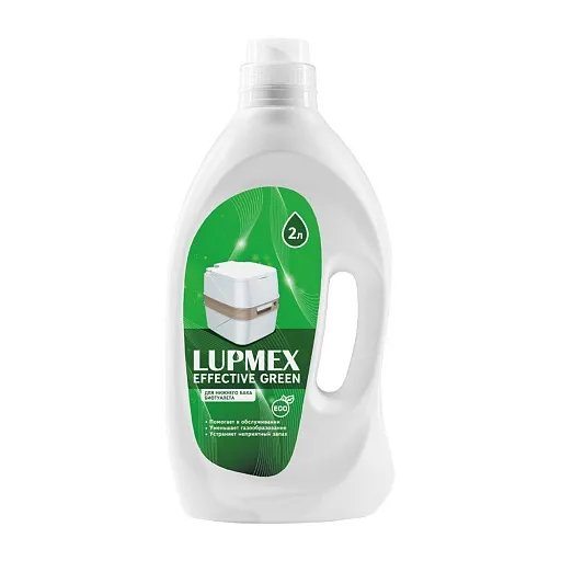 Жидкость для биотуалета Lupmex Effective Green 2 л в нижний бак Жидкость для биотуалета Lupmex Effective Green 2 л в нижний бак