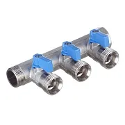 Коллектор Henco 3/4 ВР(г) х 3 выхода 3/4 НР(ш) ЕК х 3/4 НР(ш) с шаровыми кранами (VB050503-BLAUW) Коллектор Henco 3/4 ВР(г) х 3 выхода 3/4 НР(ш) ЕК х 3/4 НР(ш) с шаровыми кранами (VB050503-BLAUW)