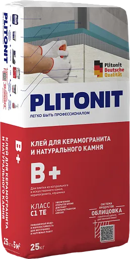 Клей для плитки Plitonit В+ 25 кг Клей для плитки Plitonit В+ 25 кг