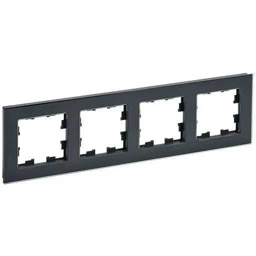 Рамка IEK Brite четырехместная черная (BR-M42-G-K02) Рамка IEK Brite четырехместная черная (BR-M42-G-K02)