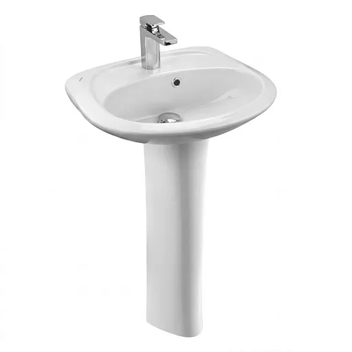 Комплект раковина с пьедесталом Santek Бриз 50 см белая (1WH110451/1WH110595) Комплект раковина с пьедесталом Santek Бриз 50 см белая (1WH110451/1WH110595)
