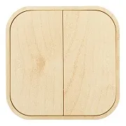 Переключатель Legrand Quteo двухклавишный накладной дерево (782266) Переключатель Legrand Quteo двухклавишный накладной дерево (782266)