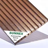 Сотовый поликарбонат SUNNEX 8 мм бронза колотый лед