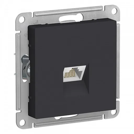 Розетка компьютерная Systeme Electric AtlasDesign встраиваемая карбон RJ45 (ATN001086) Розетка компьютерная Systeme Electric AtlasDesign встраиваемая карбон RJ45 (ATN001086)