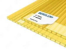Сотовый поликарбонат BEROLUX 10 мм жёлтый