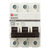 Автоматический выключатель модульный EKF Basic ВА 47-29 3P 32А тип C 4,5 кА 400 В (mcb4729-3-32C) Автоматический выключатель модульный EKF Basic ВА 47-29 3P 32А тип C 4,5 кА 400 В (mcb4729-3-32C)