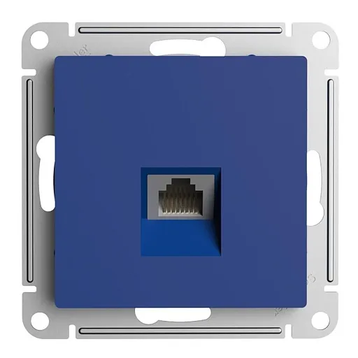 Розетка компьютерная Systeme Electric AtlasDesign встраиваемая аквамарин RJ45 (ATN001183)