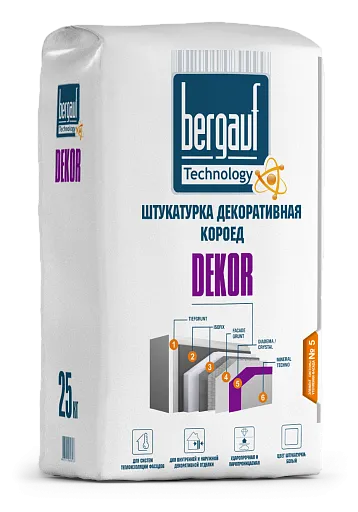 Штукатурка Bergauf Dekor декоративная короед 25 кг лето Штукатурка Bergauf Dekor декоративная короед 25 кг