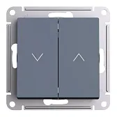 Выключатель жалюзи Systeme Electric AtlasDesign двухклавишный встраиваемый грифель (ATN000719) Выключатель жалюзи Systeme Electric AtlasDesign двухклавишный встраиваемый грифель (ATN000719)
