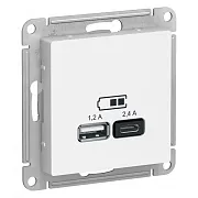 Розетка USB Systeme Electric AtlasDesign встраиваемая лотос USB-A/ Type-C (ATN001339) Розетка USB Systeme Electric AtlasDesign встраиваемая лотос USB-A/ Type-C (ATN001339)