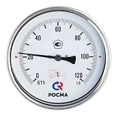 Термометр аксиальный Росма 1/2 НР(ш) d100 мм шток 46х6 мм 120°С (2544)