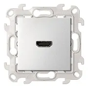 Розетка HDMI Simon 24 Harmonie встраиваемая алюминий (2411094-033) Розетка HDMI Simon 24 Harmonie встраиваемая алюминий (2411094-033)