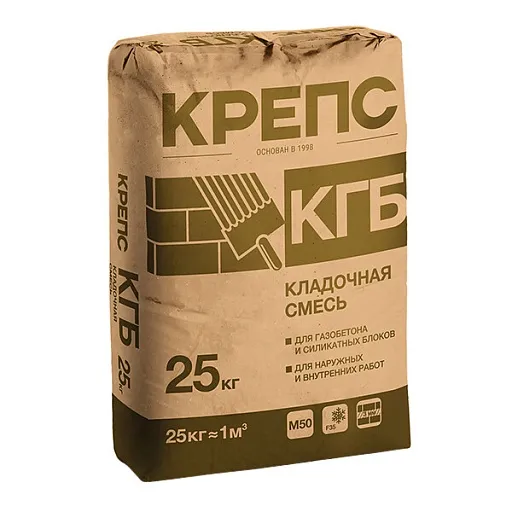 Клей для газобетона Крепс КГБ 25 кг