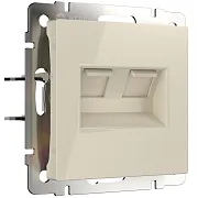 Розетка компьютерная Werkel встраиваемая слоновая кость 2хRJ45 (a051489) Розетка компьютерная Werkel встраиваемая слоновая кость 2хRJ45 (a051489)