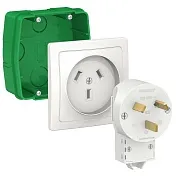 Комплект для подключения электроплит Systeme Electric Blanca скрытая установка с заземлением 32 А 250 В IP20 белый (BLNSK013231) Комплект для подключения электроплит Systeme Electric Blanca скрытая установка с заземлением 32 А 250 В IP20 белый (BLNSK013231)