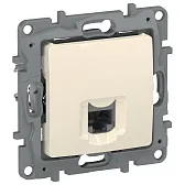 Розетка компьютерная IEK Etika встраиваемая слоновая кость RJ45 (6723411)