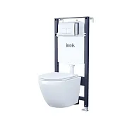 Комплект инсталляции Iddis Basic с унитазом BASBQ01i73 с кнопкой хром и сиденьем дюропласт микролифт быстросъем Комплект инсталляции Iddis Basic с унитазом BASBQ01i73 с кнопкой хром и сиденьем дюропласт микролифт быстросъем