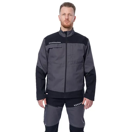 Куртка рабочая Brodeks KS234 50-52 рост 176-182 см серо-черная Куртка рабочая Brodeks KS234 50-52 рост 176-182 см серо-черная