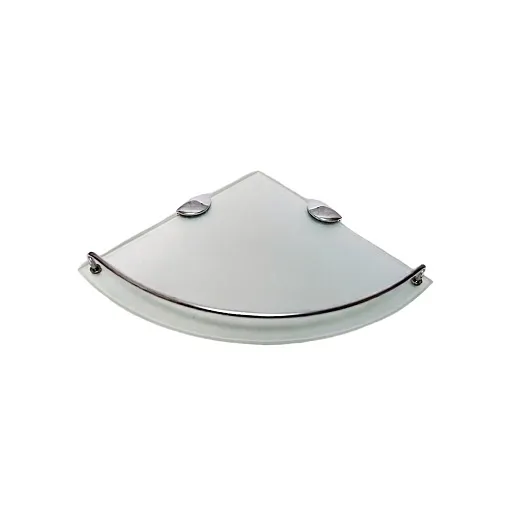 Полка для ванной Delphinium 9016С угловая 353х50х250 мм стекло/металл хром (102138) Полка для ванной Delphinium 9016С угловая 353х50х250 мм стекло/металл хром (102138)