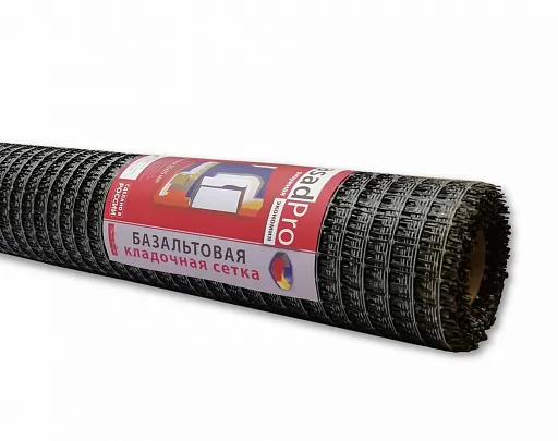 Сетка кладочная базальтовая FASADPro 25x25 мм 1x50 м (50 кв. м) Сетка кладочная базальтовая FASADPro 25x25 мм 1x50 м (50 кв. м)