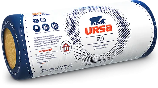 Утеплитель Ursa Geo М-11 100x1200x10000 мм 12 кв. м Утеплитель Ursa Geo М-11 100x1200x10000 мм 12 кв. м