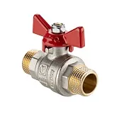 Кран шаровой латунный Valtec Base-ГОСТ 3/4 НР(ш) х 3/4 НР(ш) полнопроходной бабочка прямой (VT.219S.N.05) Кран шаровой латунный Valtec Base-ГОСТ 3/4 НР(ш) х 3/4 НР(ш) полнопроходной бабочка прямой (VT.219S.N.05)