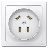 Розетка силовая для электроплит Systeme Electric Blanca скрытая установка с заземлением 3P+N 32 А 440 В IP20 белая (BLNSR003241)