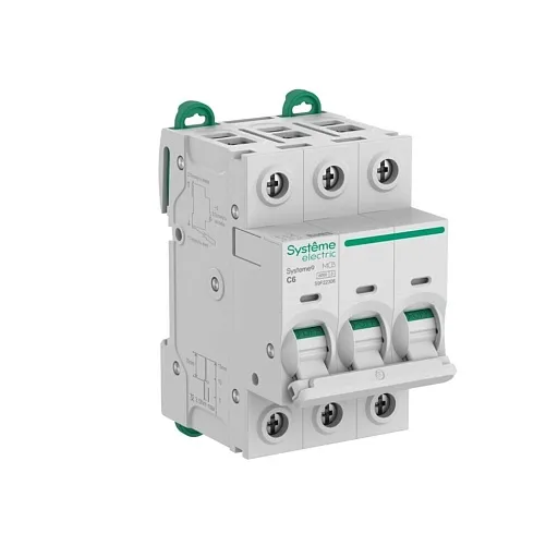 Автоматический выключатель модульный Systeme Electric Systeme9 3P 6А тип C 6 кА 400 В (S9F22306)