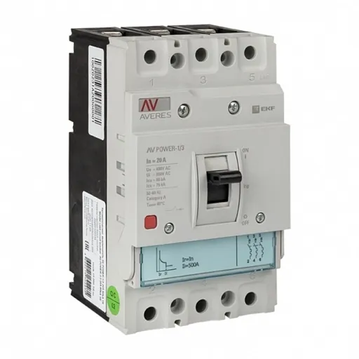 Автоматический выключатель в литом корпусе EKF Averes AV Power-1/3-TR 3P 20А 35 кА 400/690 В (mccb-13-20-TR-av) Автоматический выключатель в литом корпусе EKF Averes AV Power-1/3-TR 3P 20А 35 кА 400/690 В (mccb-13-20-TR-av)