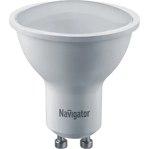 Лампа светодиодная Navigator GU10 3000К 5 Вт 360 Лм 230 В софит матовая Лампа светодиодная Navigator GU10 3000К 5 Вт 360 Лм 230 В софит матовая