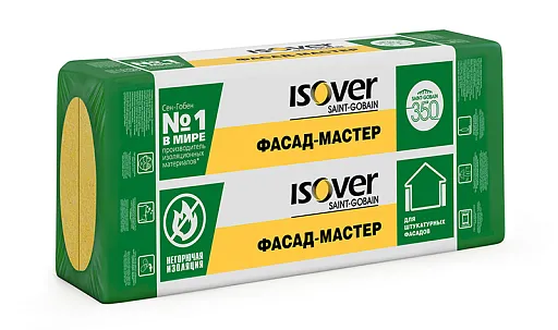 Утеплитель Изовер Фасад-Мастер 100x600x1000 мм 1,8 кв. м Утеплитель Изовер Фасад-Мастер 100x600x1000 мм 1,8 кв. м