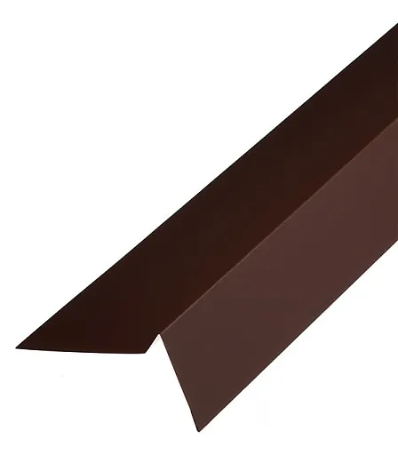 Планка торцевая для гибкой черепицы Grand Line 100х65 мм 2 м коричневая RAL 8017 Планка торцевая для гибкой черепицы Grand Line 100х65 мм 2 м коричневая RAL 8017